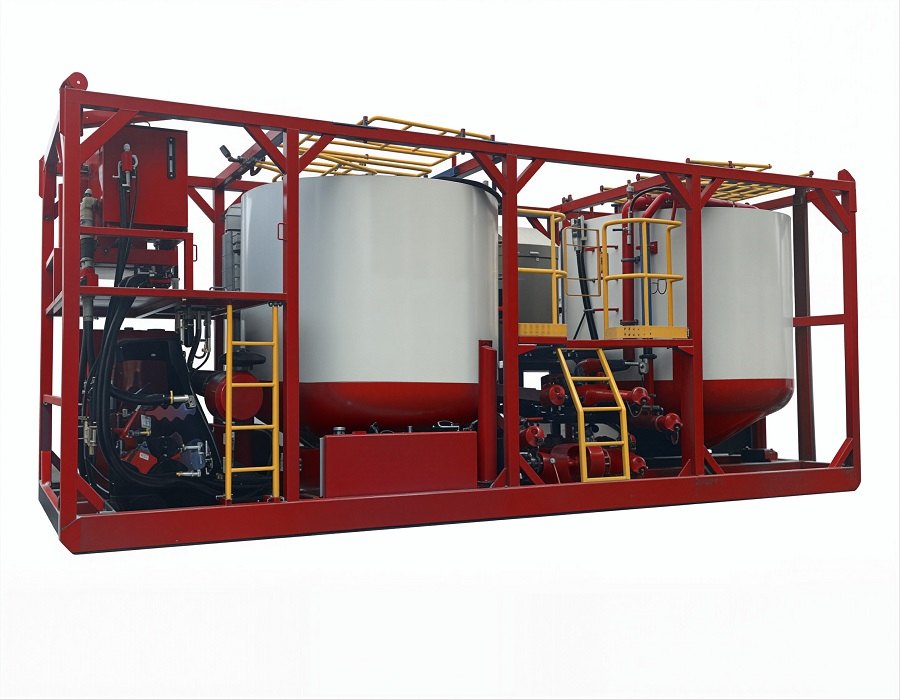 Mobile Cementing Spread Batch Mixing